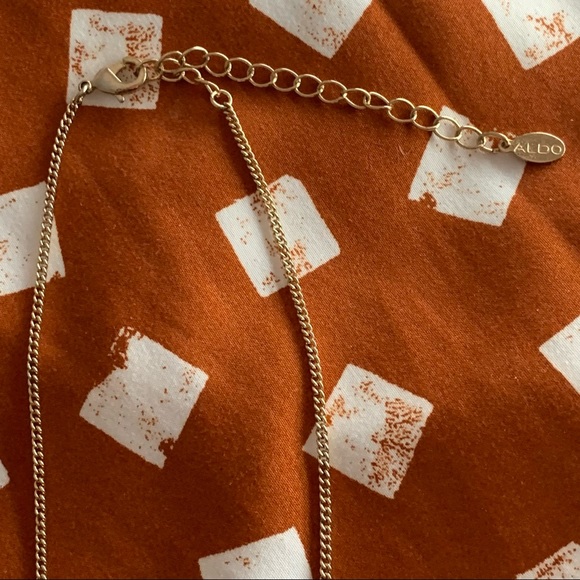 Aldo Gold/Black/Faux rhinestones necklace - Picture 3 of 4